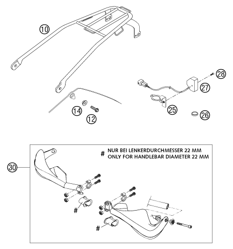 ACCESSOIRES POUR 125 EXC 2003 (EU)