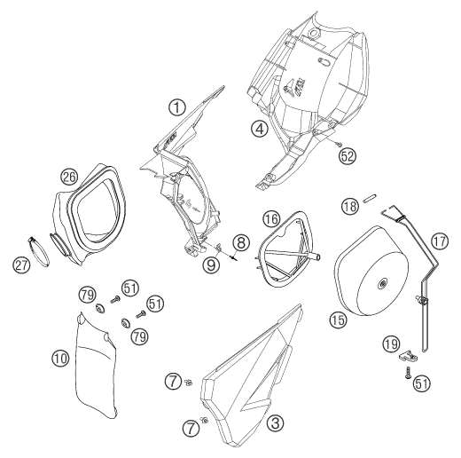 FILTRE A AIR POUR 250 SX 2003 EU