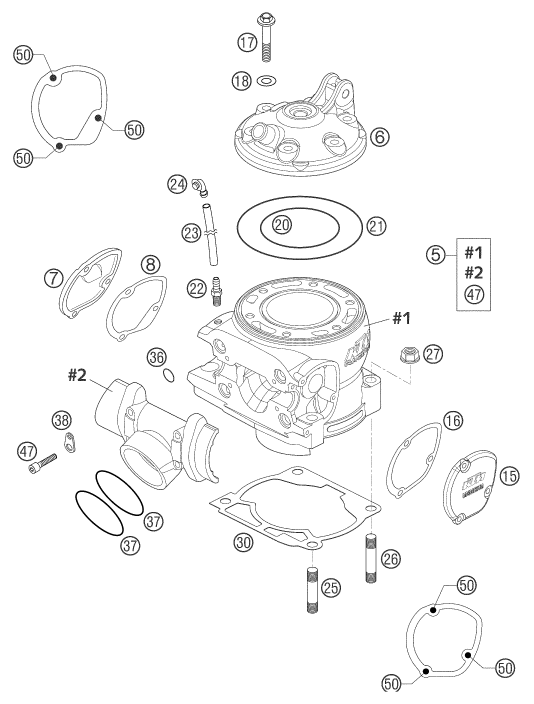 CYLINDRE POUR 250 SX 2003 EU