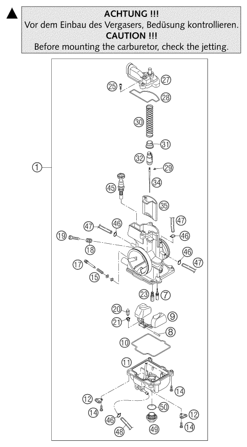 CARBURATEUR POUR 250 SX 2003 (EU)