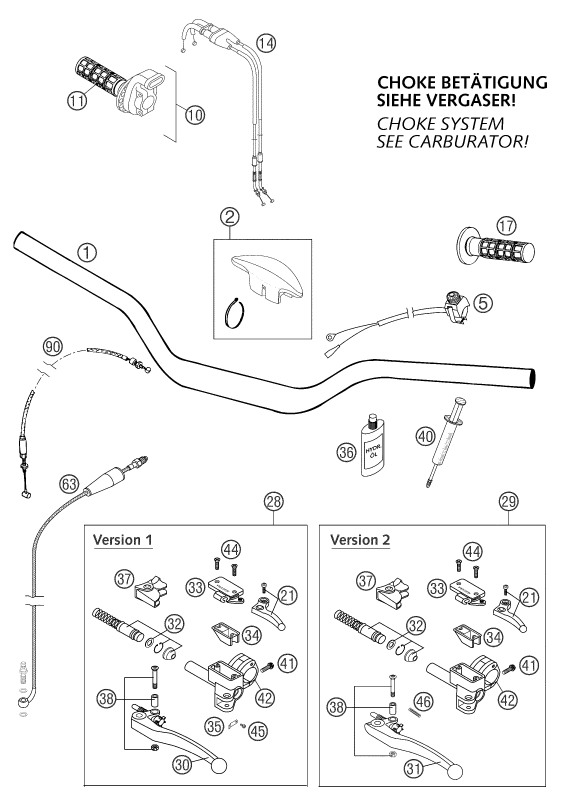GUIDON ARMATURES POUR 660 SUPERMOTO FACTORY REPL 03 EU