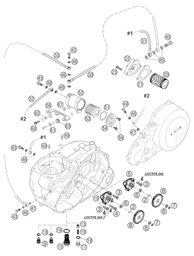 SYSTEME DE LUBRIFICATION POUR 660 SUPERMOTO FACTORY REPL 03 EU