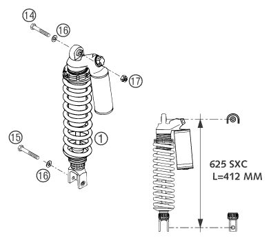 AMORTISSEUR POUR 625 SXC 2003 (EU)