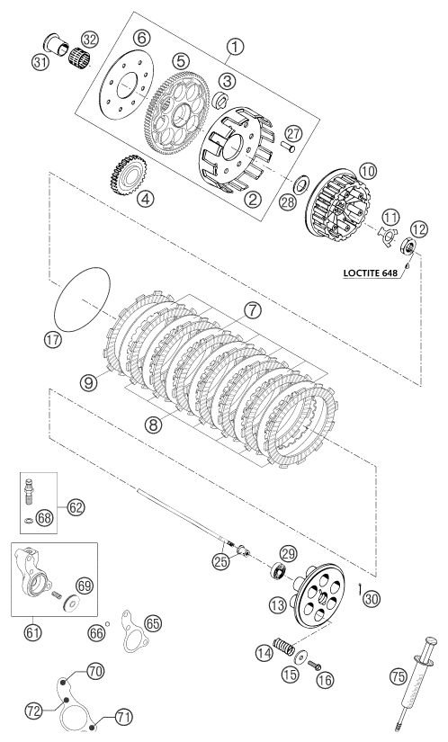 EMBRAYAGE POUR 625 SMC 2004 (AU/GB)