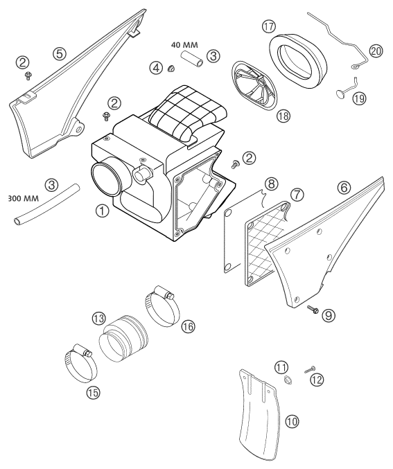 FILTRE A AIR POUR 640 ADVENTURE R 2004 EU