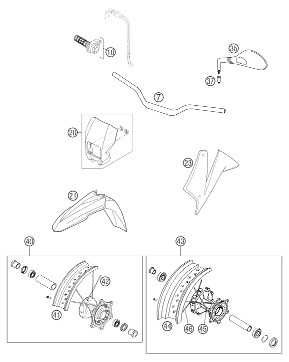 PIECES NEUVES POUR 640 LC4 SUPERMOTO PRESTIGE 03 (EU)