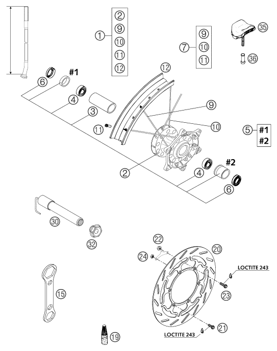 ROUE AVANT POUR 660 RALLYE FACTORY REPL. 2003 (EU)