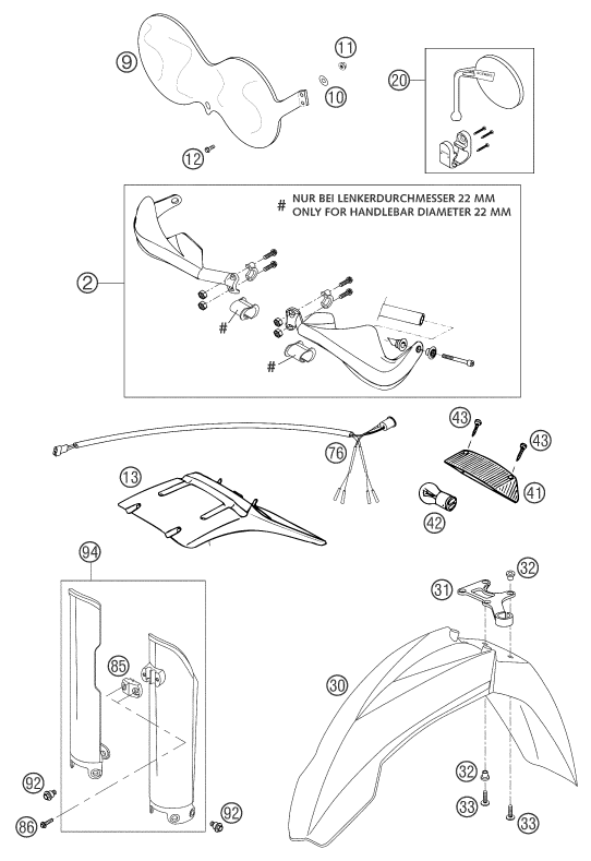 ACCESSOIRES POUR 660 RALLYE FACTORY REPL 2003 EU