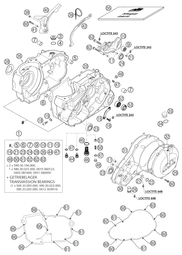 CARTER MOTEUR POUR 660 RALLYE FACTORY REPL 2003 EU