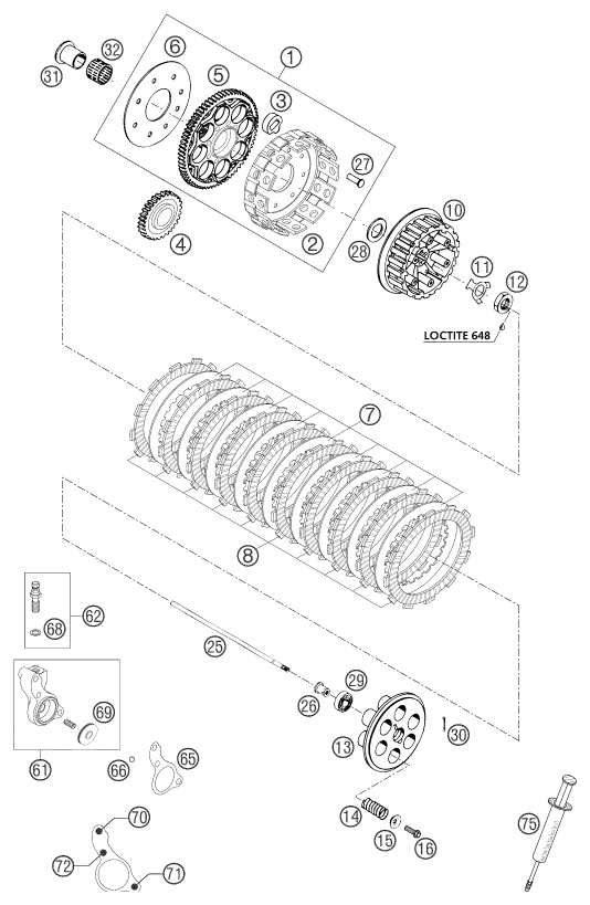 EMBRAYAGE POUR 660 RALLYE COSTUMER 2004 EU