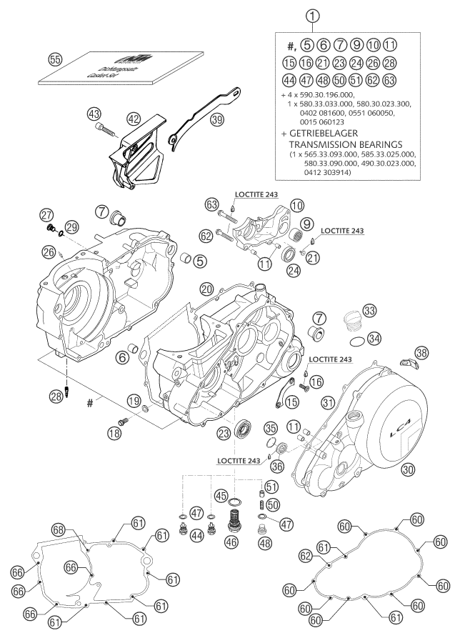 CARTER MOTEUR POUR 660 SMC 2004 EU