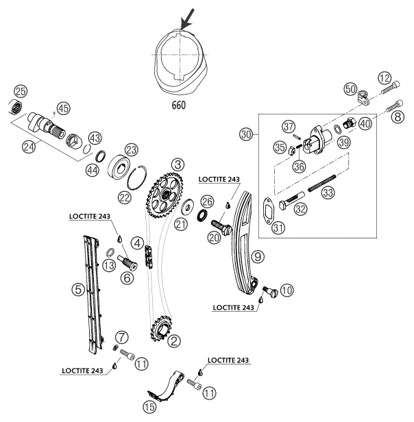 COMMANDE DE DISTRIBUTION POUR 660 SMC 2003 EU