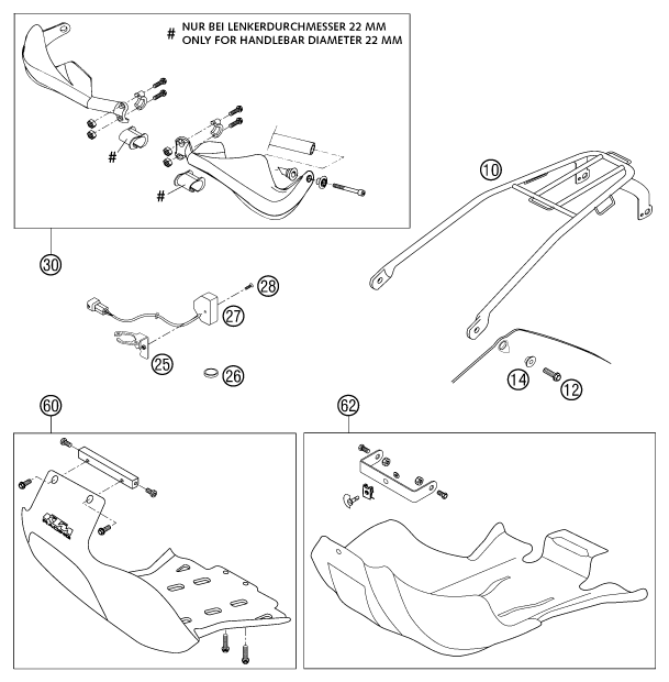 ACCESSOIRES POUR 250 EXC RACING 2003 (EU)