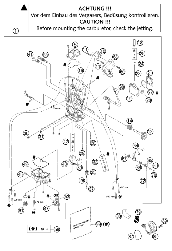 CARBURATEUR POUR 450 SMR 2004 (EU)