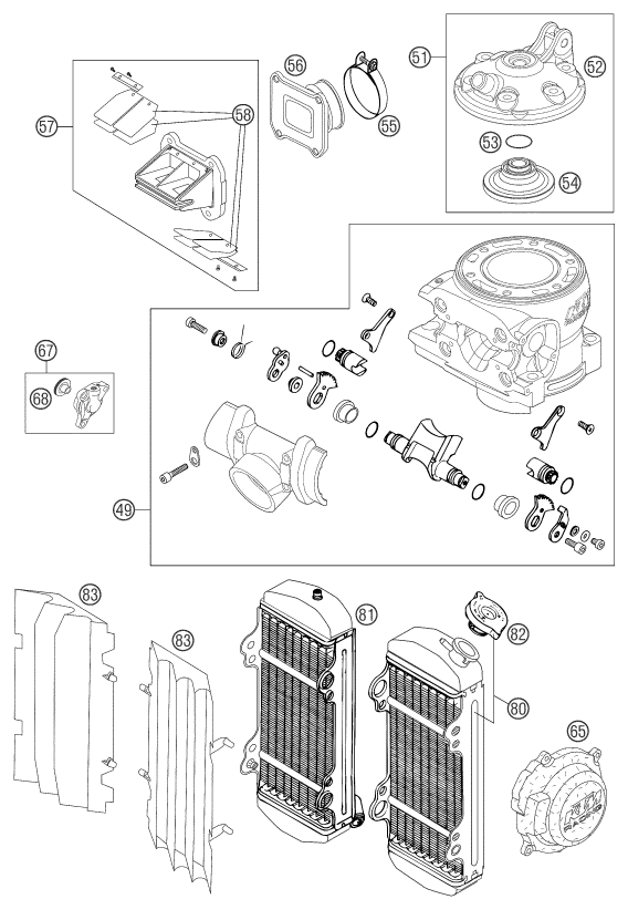 PIECES NEUVES POUR 250 SX 2003 (EU)