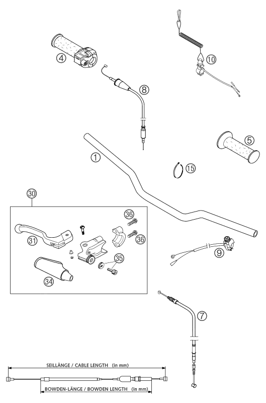 GUIDON ARMATURES POUR 50 MINI ADVENTURE 2004 (EU)