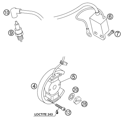 SYSTEME DE ALLUMAGE POUR 50 SX PRO JUNIOR LC 2004 (EU)