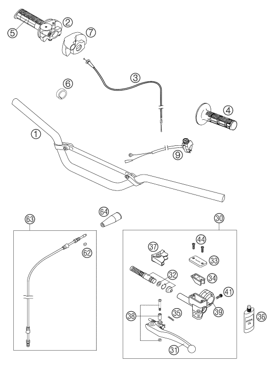 EMBRAYAGE POUR 65 SX 2004 EU