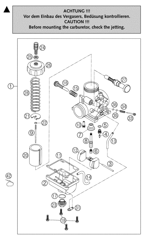 CARBURATEUR POUR 65 SX 2004 (EU)