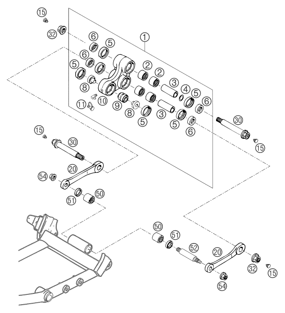 ARTICULATION DE LAMORTISSEUR PRO LEVER POUR 400 LS E MIL 04 EU