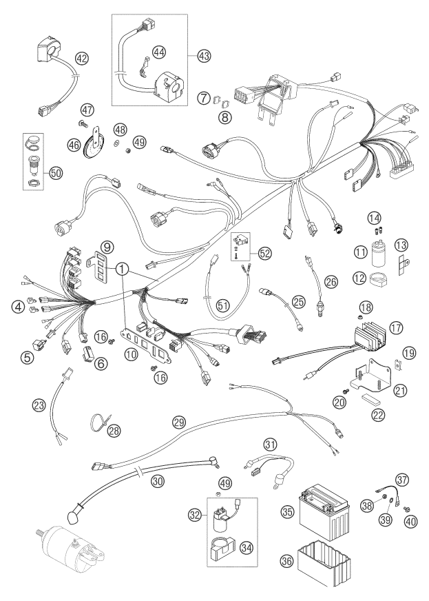 FAISCEAU DE CABLES POUR 640 ADVENTURE-R 2004 (AU/GB)