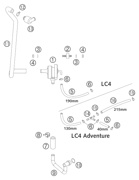 SYSTEME DAIR SECONDAIRE POUR 640 ADVENTURE R 2004 AUGB