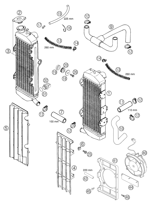 SYSTEME DE REFROIDISSEMENT POUR 625 SMC 2004 EU