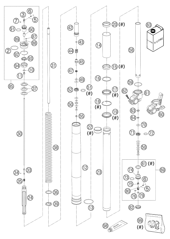 FOURCHE TELESCOPIQUE POUR 450 SMS (EU)