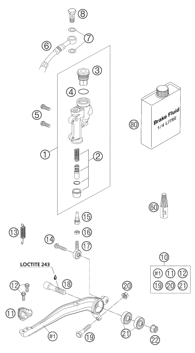 SYSTEME DE FREIN ARRIERE POUR 450 SMS EU