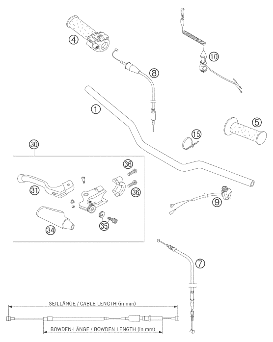 GUIDON ARMATURES POUR 50 MINI ADVENTURE 2005 EU