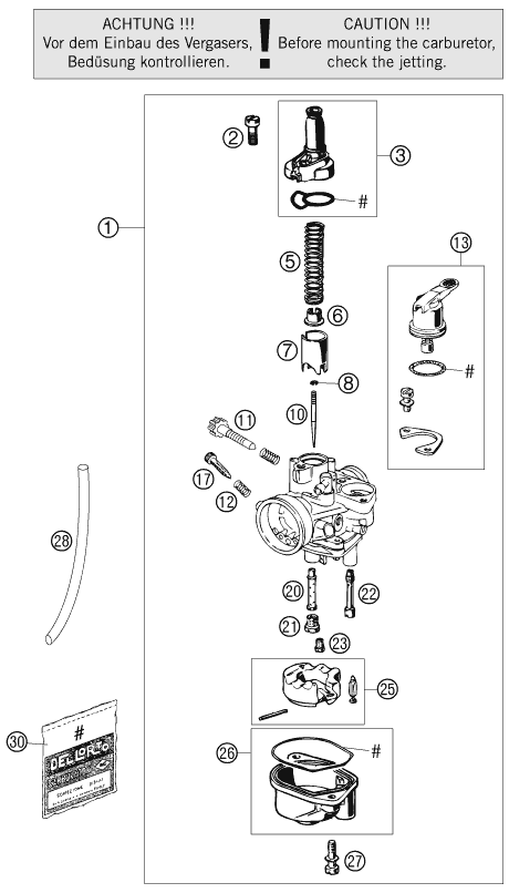 CARBURATEUR POUR 50 SX JUNIOR 2006 EU