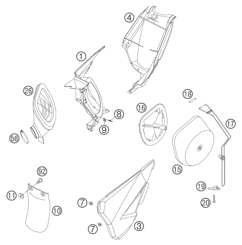 FILTRE A AIR POUR 105 SX 2006 EU