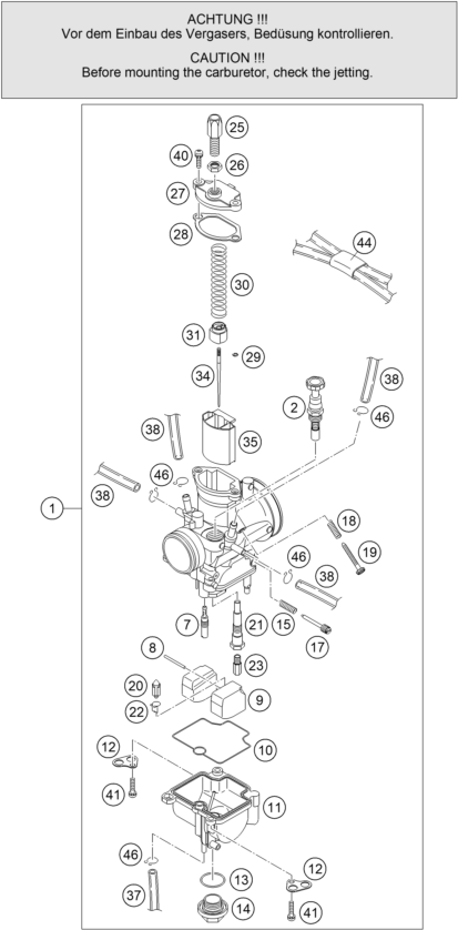 CARBURATEUR POUR 85 SX 1714 2005 EU