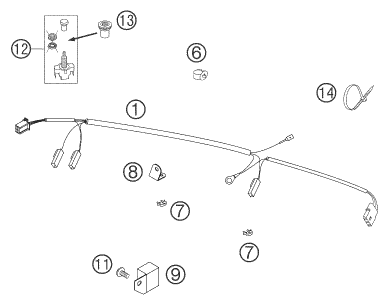 FAISCEAU DE CABLES POUR 125 EXC SIX-DAYS 2005 (EU)