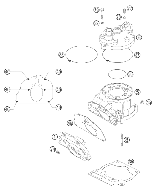 CYLINDRE POUR 125 SXS 2005 (EU)