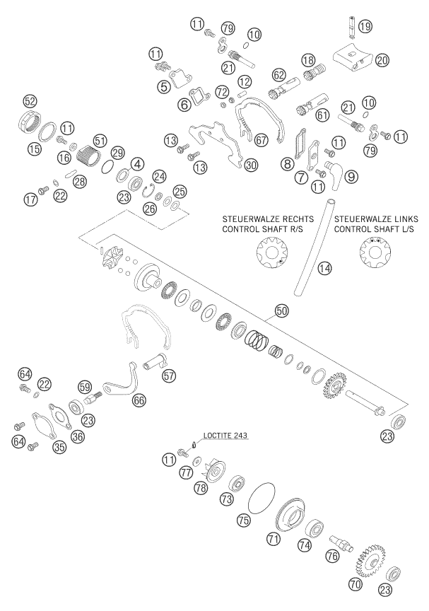 VALVE D ECHAPPEMENT POUR 125 SXS 2005 (EU)