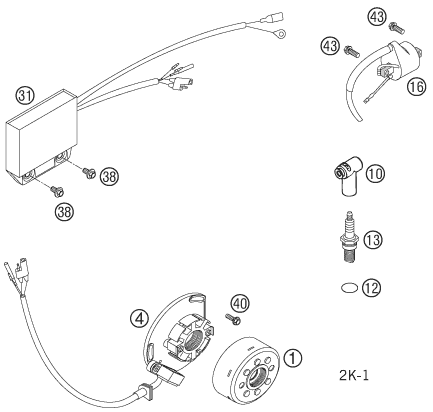 SYSTEME DE ALLUMAGE POUR 125 SX TYLA RATTRAY 2005 (EU)