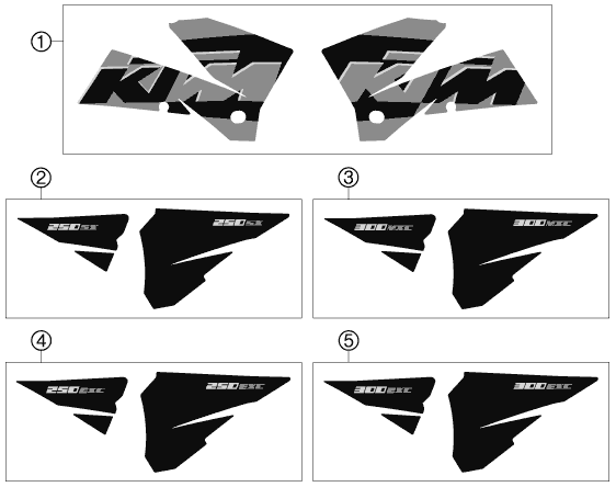 KIT DECO POUR 250 SX 2005 EU