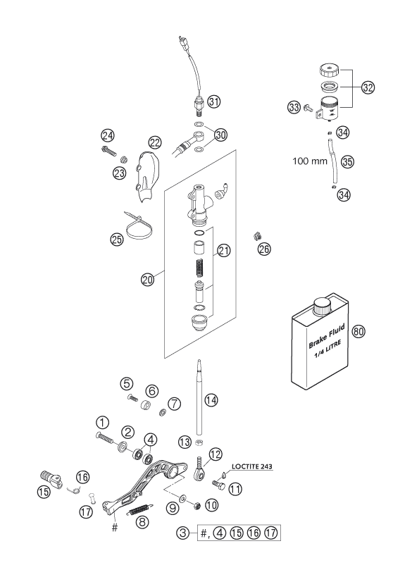 SYSTEME DE FREIN ARRIERE POUR 400 LS E MIL 2005 EU