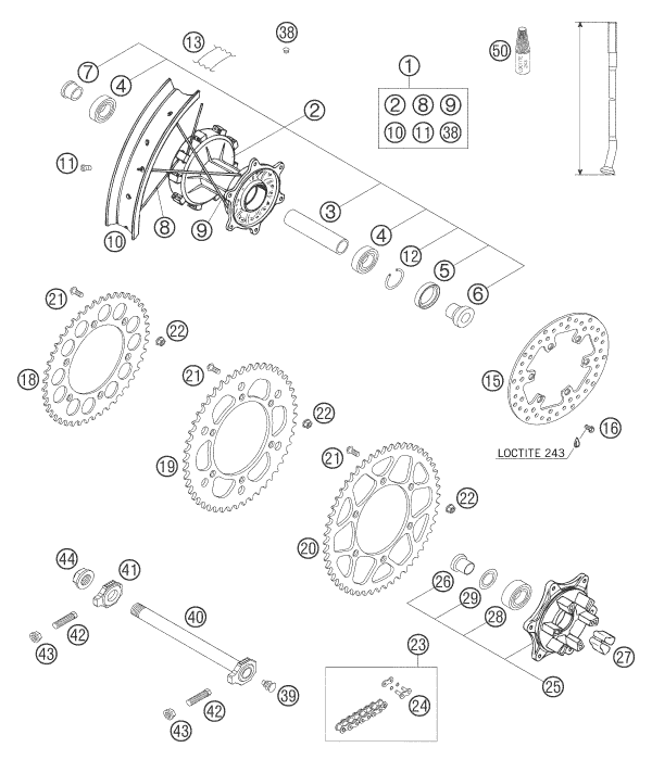 ROUE ARRIERE POUR 