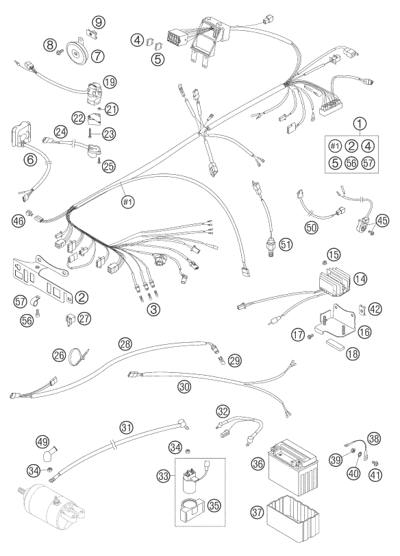 FAISCEAU DE CABLES POUR 625 SXC 2005 (AU/GB)