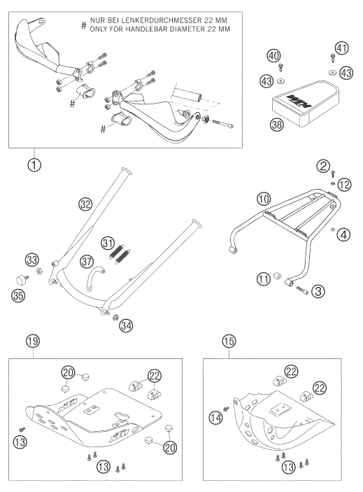 ACCESSOIRES POUR 625 SXC 2005 (AU/GB)