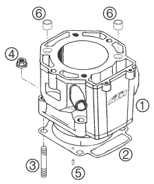 CYLINDRE CULASSE POUR 625 SMC 2005 (AU/GB)