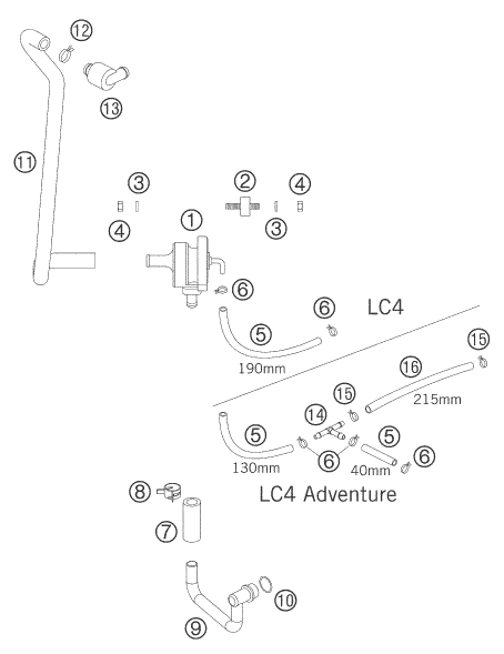 SYSTEME DAIR SECONDAIRE POUR 640 ADVENTURE 2005 AUGB