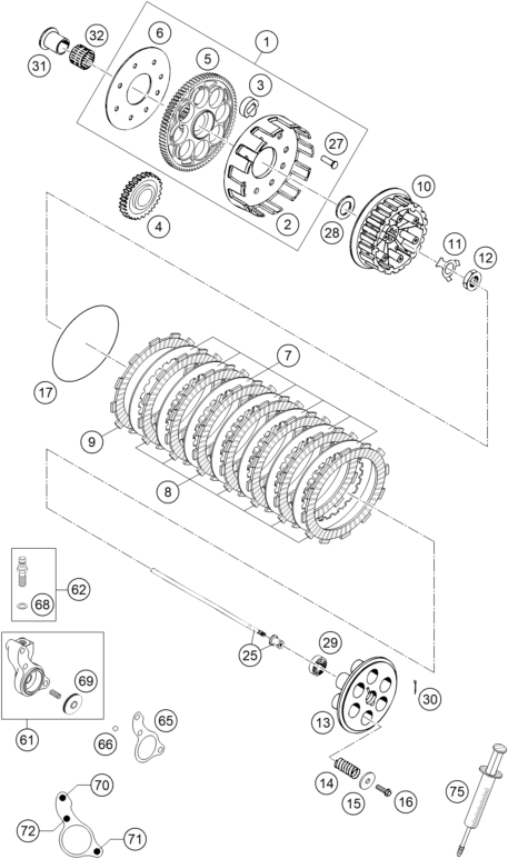 EMBRAYAGE POUR 625 SMC 2005 EU