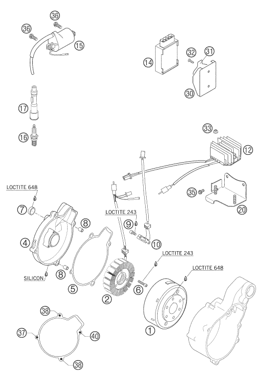 SYSTEME DE ALLUMAGE POUR 625 SMC 2006 EU