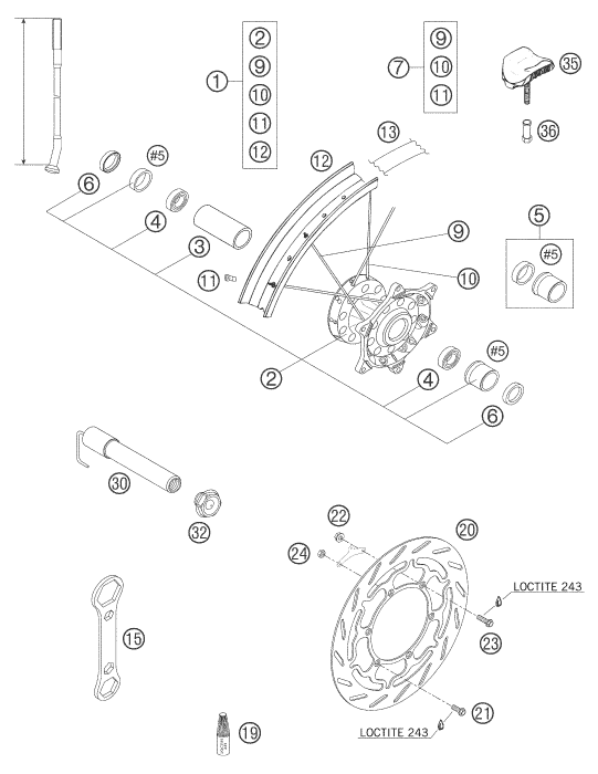 ROUE AVANT POUR 660 RALLY FACTORY REPLICA 2007 EU