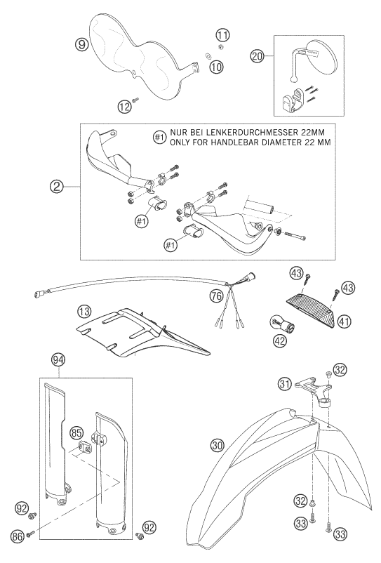 ACCESSOIRES POUR 450 RALLYE FACTORY REPL 2005 EU