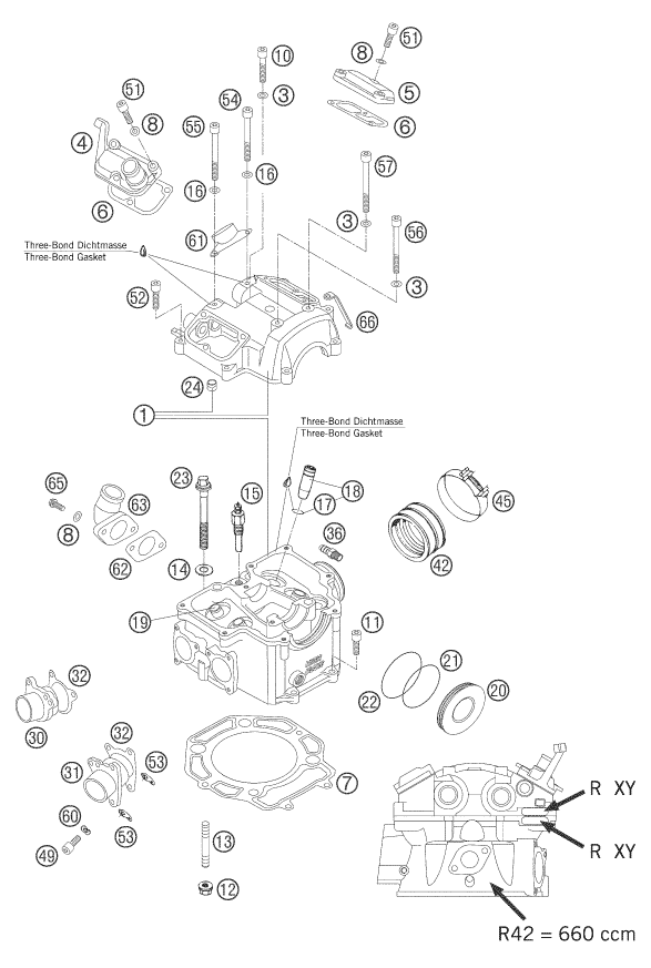 CULASSE POUR 660 RALLY FACTORY REPLICA 2007 EU