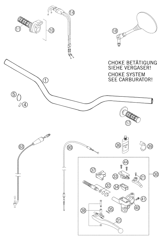 GUIDON ARMATURES POUR 625 SMC 2006 (AU/GB)